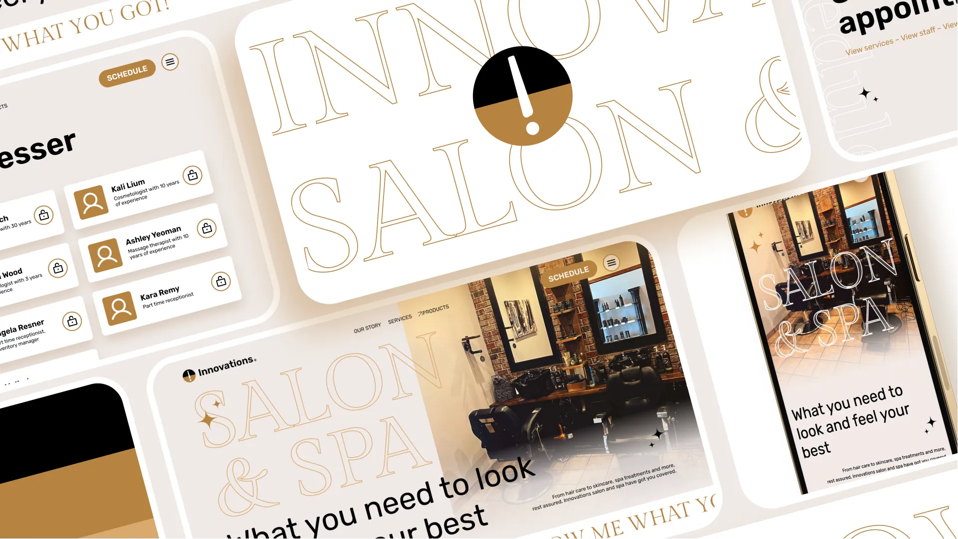 Innovations salon and spa case study by Thertel Design.